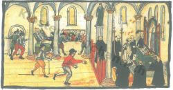 Bildersturm im Kloster St. Johann am 14. Oktober 1528 
