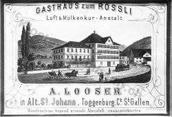 Hotel Rössli Alt St. Johann um 1870